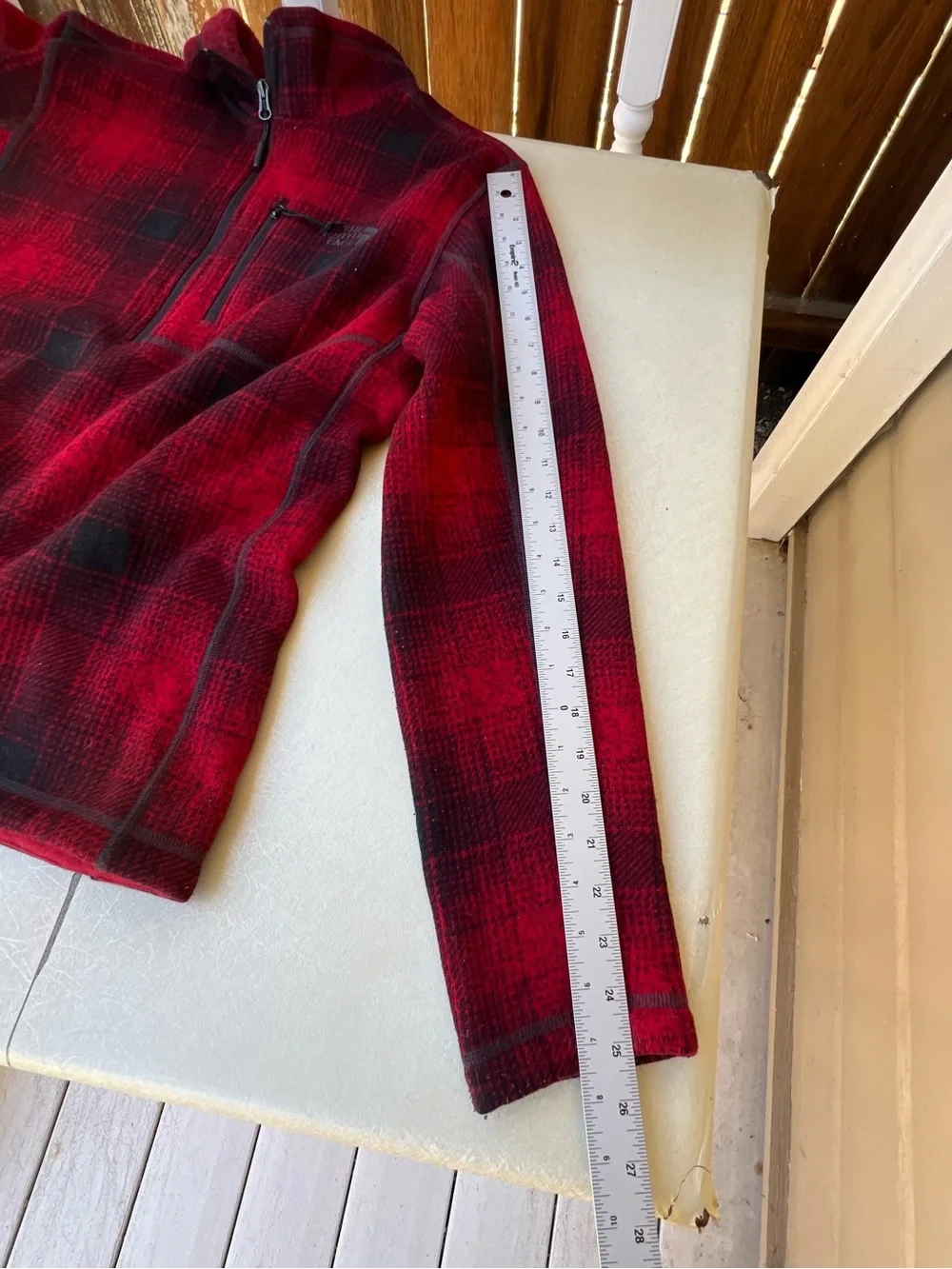 The North Face Red Black Plaid Gordon Lyons Fleece Men’s Size S
